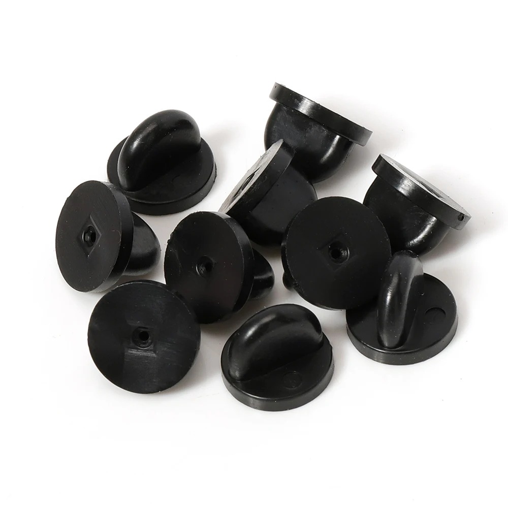 Butterfly Rubber Sheet - Black Rubber Brooch Pin Back Squeeze