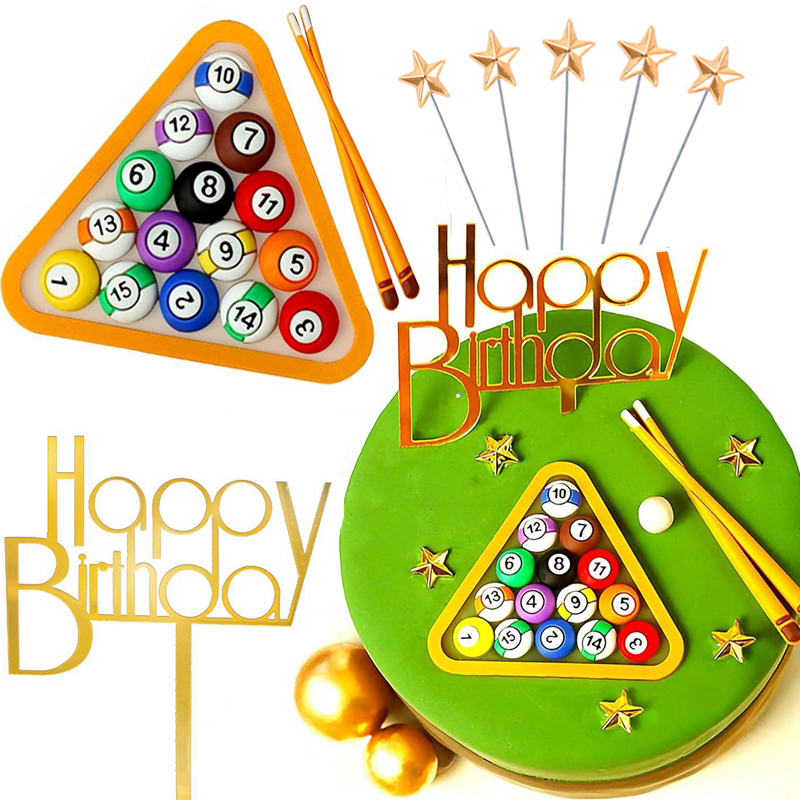 Table Tennis Game - Billiard Ball Cake Decoration Boy Kid