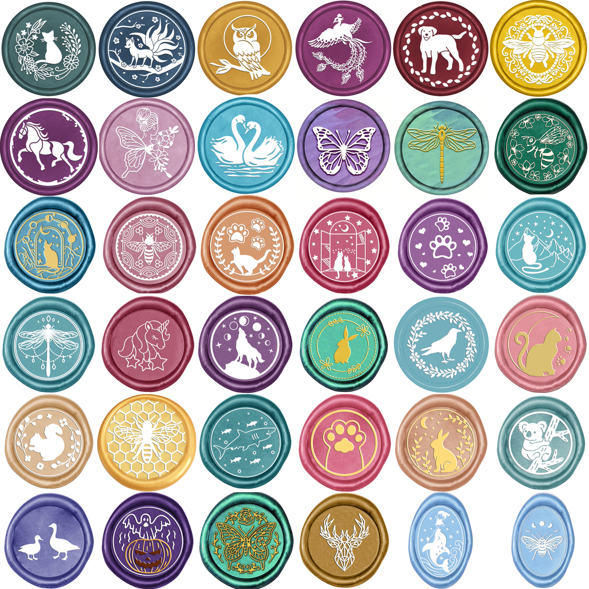 Butterfly Rubber Sheet - Butterfly Owl Bee Insect Wax Seal