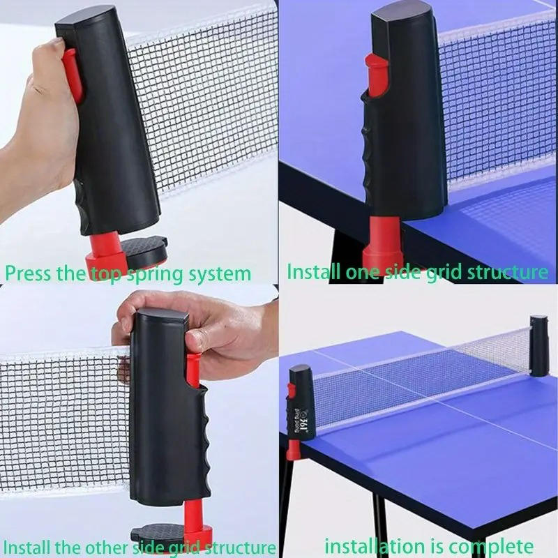 Table Tennis Practice - Retractable Ping Pong Net Portable Table