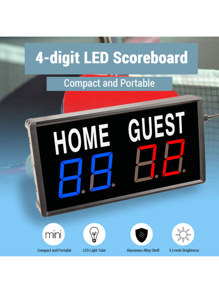 4-Digit LED Electronic Score K – обзор и цена Table Tennis Flash
